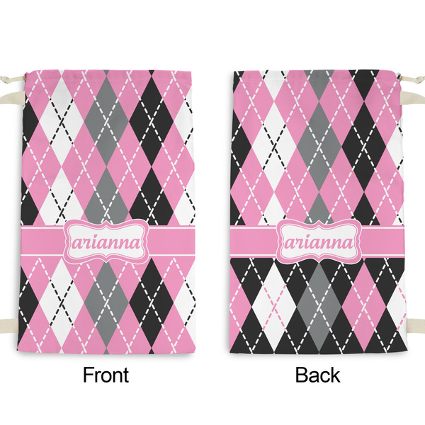 Argyle Small Laundry Bag - Front & Back View
