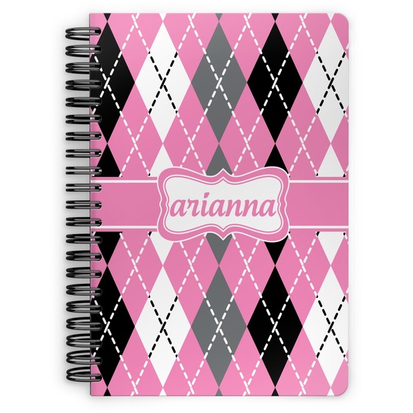 Custom Argyle Spiral Notebook (Personalized)