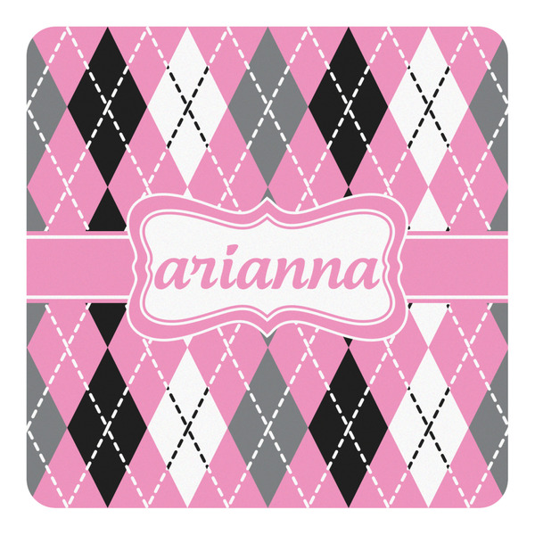 Custom Argyle Square Decal - Small (Personalized)