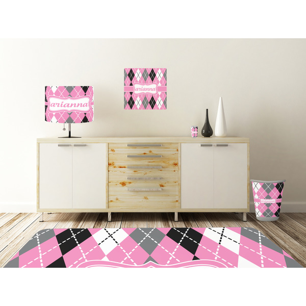 Argyle Square Wall Decal Wooden Desk