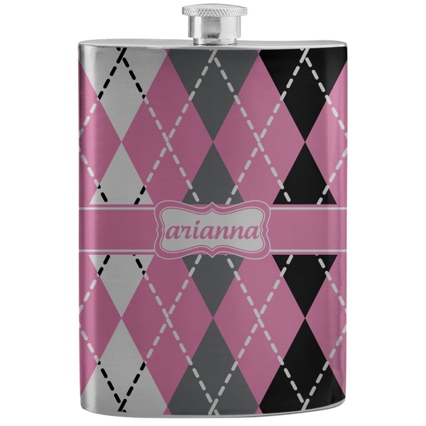 Custom Argyle Stainless Steel Flask (Personalized)