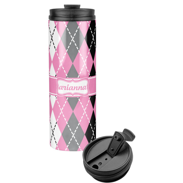 Custom Argyle Stainless Steel Skinny Tumbler (Personalized)