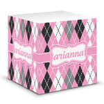 Argyle Sticky Note Cube (Personalized)