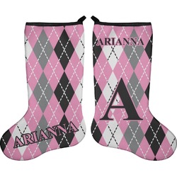Argyle Holiday Stocking - Double-Sided - Neoprene (Personalized)