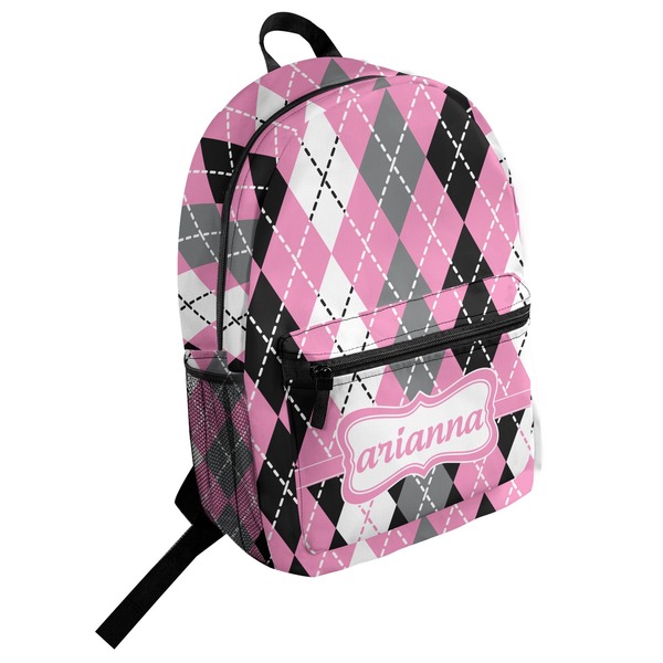 Custom Argyle Student Backpack (Personalized)