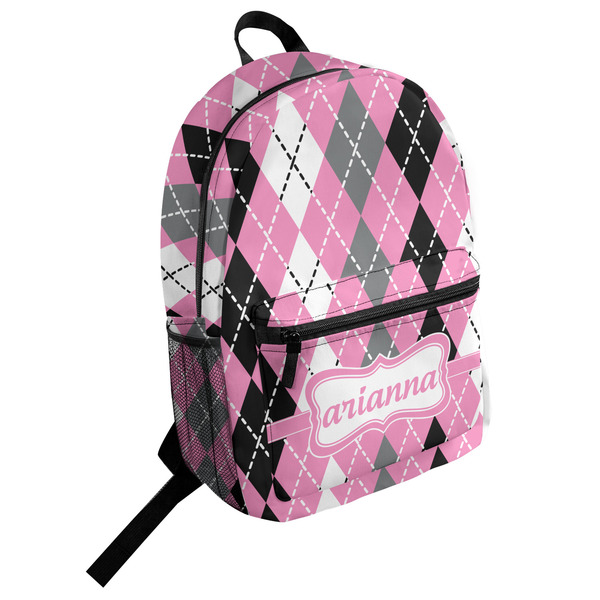 Custom Argyle Student Backpack (Personalized)
