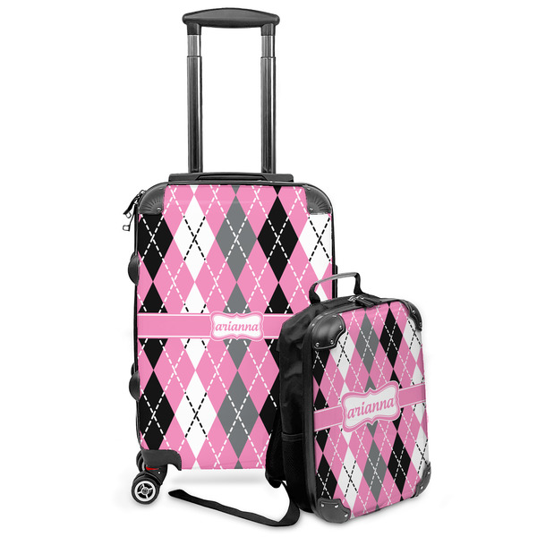 Custom Argyle Kids 2-Piece Luggage Set - Suitcase & Backpack (Personalized)