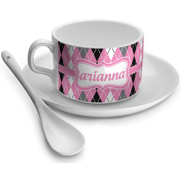 Custom Argyle Tea Cup - Single (Personalized)