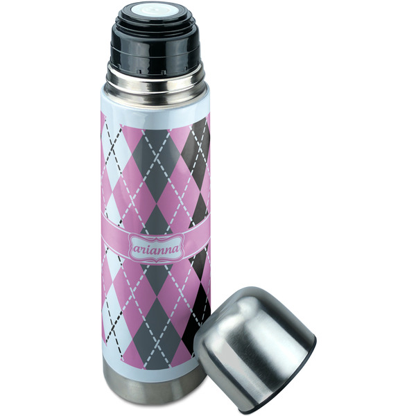 Argyle Thermos - Lid Off
