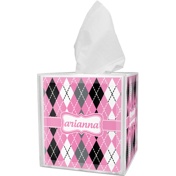 Custom Argyle Tissue Box Cover (Personalized)