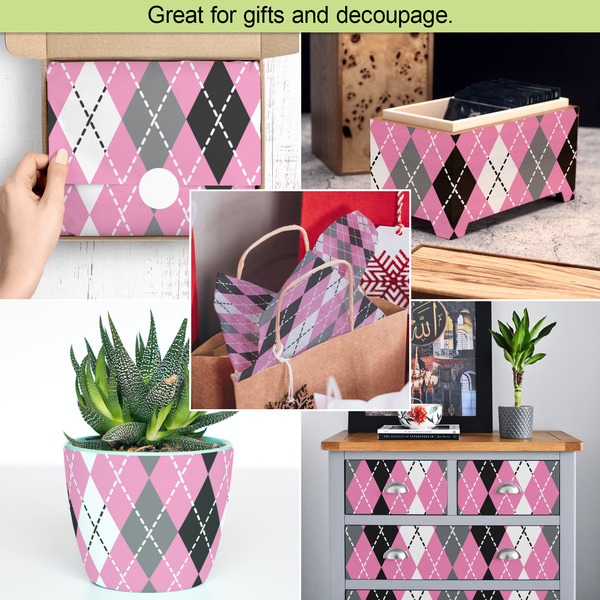 Argyle Tissue Paper - In Use Collage