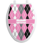 Argyle Toilet Seat Decal - Elongated (Personalized)
