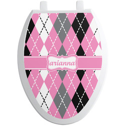 Argyle Toilet Seat Decal - Elongated (Personalized)
