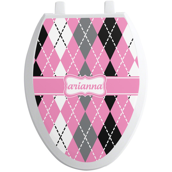 Argyle Toilet Seat Decal (Personalized)