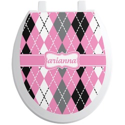 Argyle Toilet Seat Decal (Personalized)