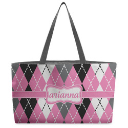 Argyle Beach Totes Bag - w/ Black Handles (Personalized)