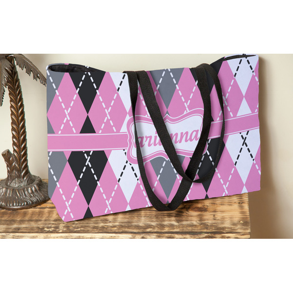 Argyle Tote w/Black Handles - Lifestyle View