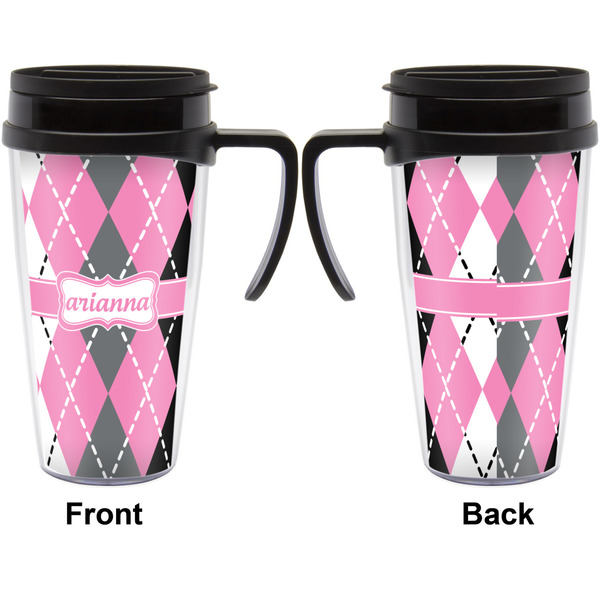 Argyle Travel Mug with Black Handle - Approval