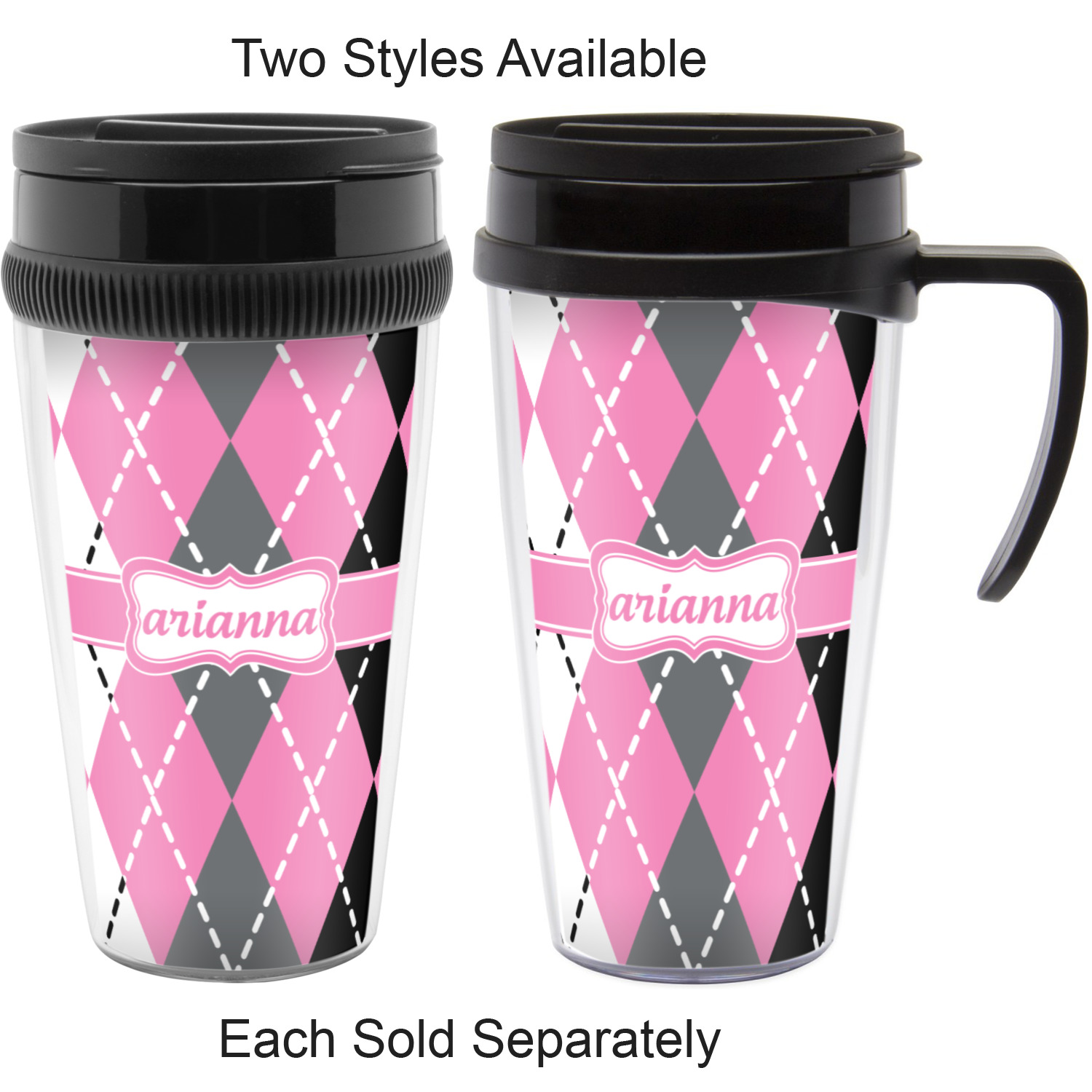 Argyle Acrylic Travel Mug (Personalized) YouCustomizeIt