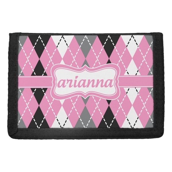 Custom Argyle Trifold Wallet (Personalized)