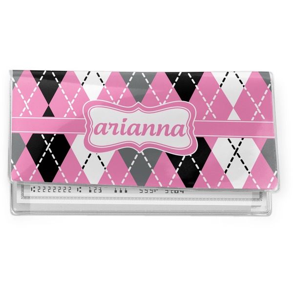 Custom Argyle Vinyl Checkbook Cover (Personalized)