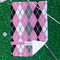 Argyle Waffle Weave Golf Towel - In Context