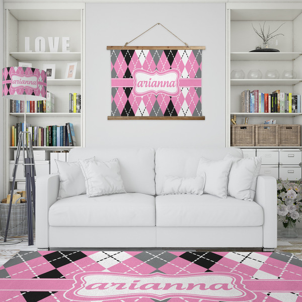 Argyle Wall Hanging Tapestry - IN CONTEXT