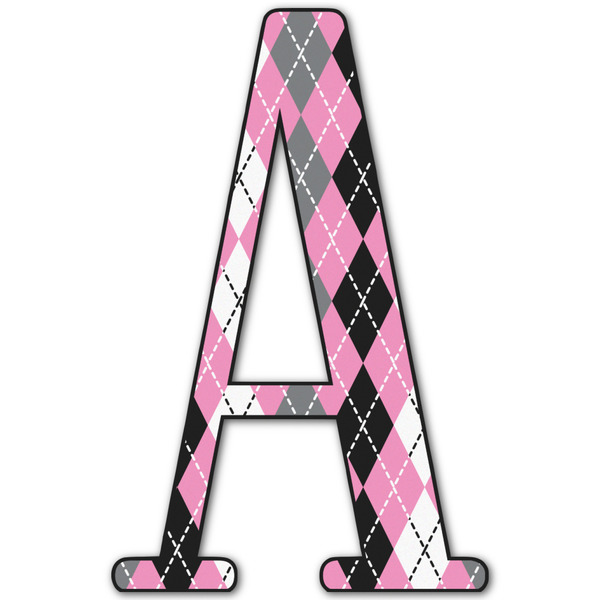 Custom Argyle Letter Decal - Small (Personalized)