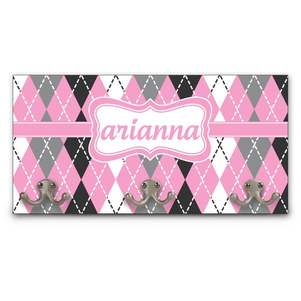 Custom Argyle Wall Mounted Coat Rack (Personalized)