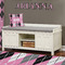 Argyle Wall Name Decal Above Storage bench