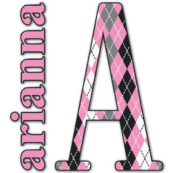 Argyle Name & Initial Decal - Up to 12"x12" (Personalized)
