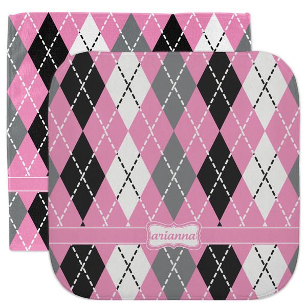 Custom Argyle Facecloth / Wash Cloth (Personalized)