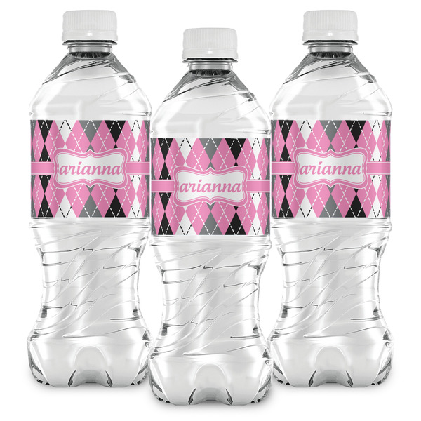 Argyle Water Bottle Labels - Front View
