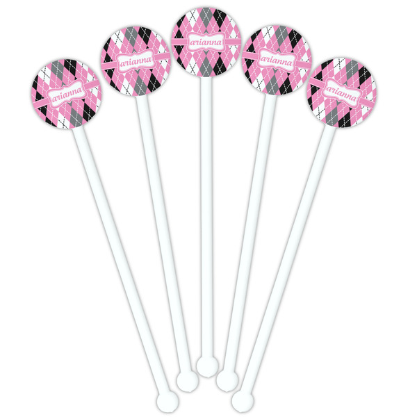 Argyle White Plastic 5.5" Stir Stick - Fan View