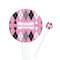 Argyle Round Plastic Stir Sticks (Personalized)