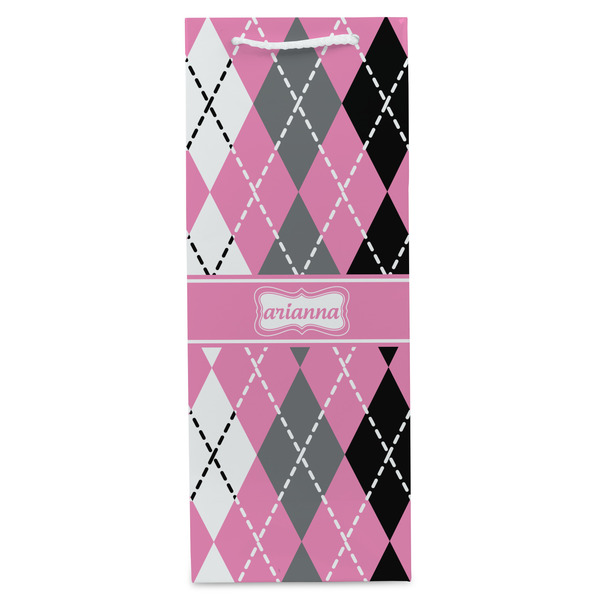 Argyle Wine Gift Bag - Gloss - Front