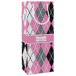 Argyle Wine Gift Bags - Matte (Personalized)