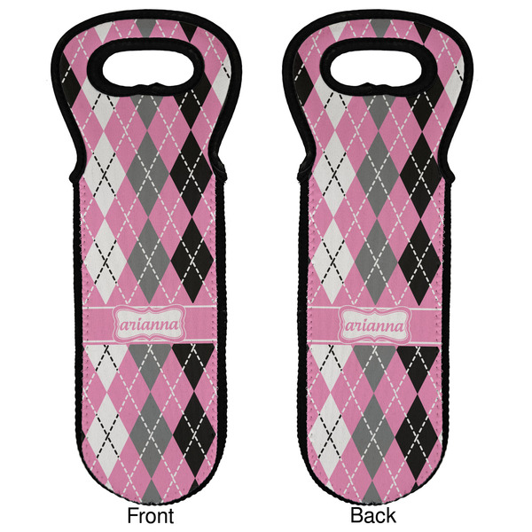 Argyle Wine Tote Front & Back