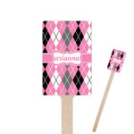 Argyle Rectangle Wooden Stir Sticks (Personalized)