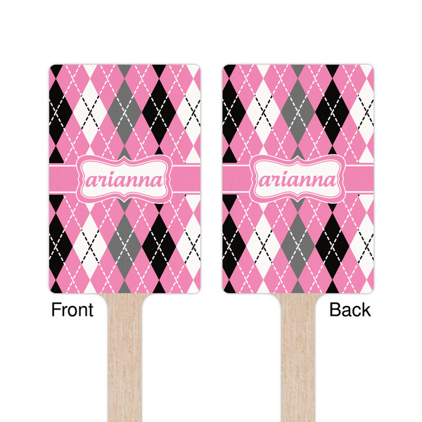Argyle Wooden 6.25" Stir Stick - Rectangular - Double Sided - Front & Back