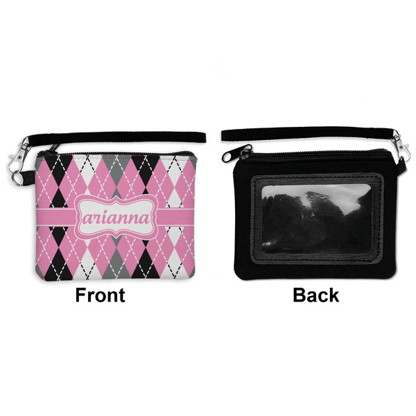 Argyle Wristlet ID Cases - Front & Back