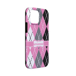 Argyle iPhone Case - Rubber Lined - iPhone 13 Mini (Personalized)