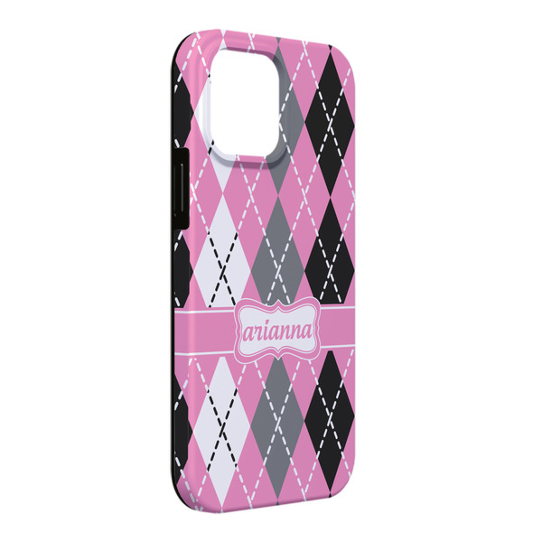 Custom Argyle iPhone Case - Rubber Lined - iPhone 13 Pro Max (Personalized)