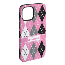 Argyle iPhone Case - Rubber Lined - iPhone 15 Plus (Personalized)
