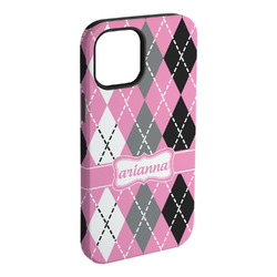 Argyle iPhone Case - Rubber Lined - iPhone 15 Pro Max (Personalized)