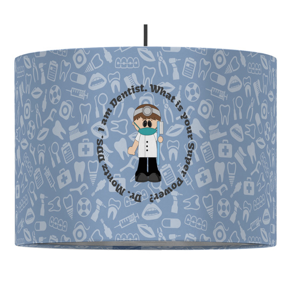 Custom Dentist 16" Drum Pendant Lamp - Fabric (Personalized)