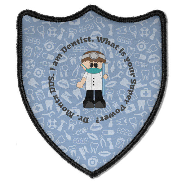 Custom Dentist Iron On Shield Patch B w/ Name or Text