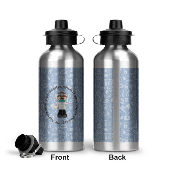 Dentist Aluminum Water Bottle - Front and Back