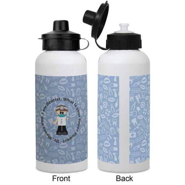 Dentist Aluminum Water Bottle - White APPROVAL