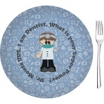 Dentist 8" Glass Appetizer / Dessert Plates - Single or Set (Personalized)
